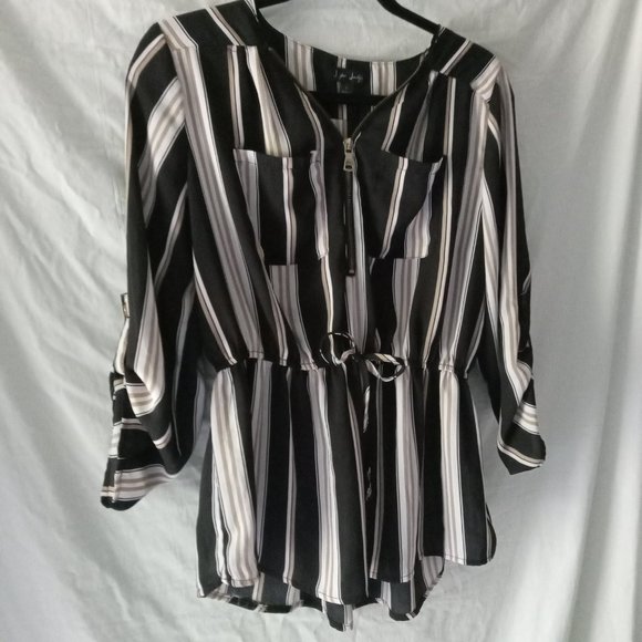 Women's L J is for Justify Striped Shirt - Picture 10 of 16